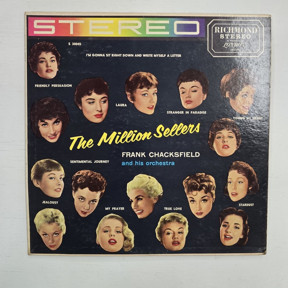 Frank Chacksfield The Million Sellers LP Vinyl S 30045 1959 Stereo VG/VG